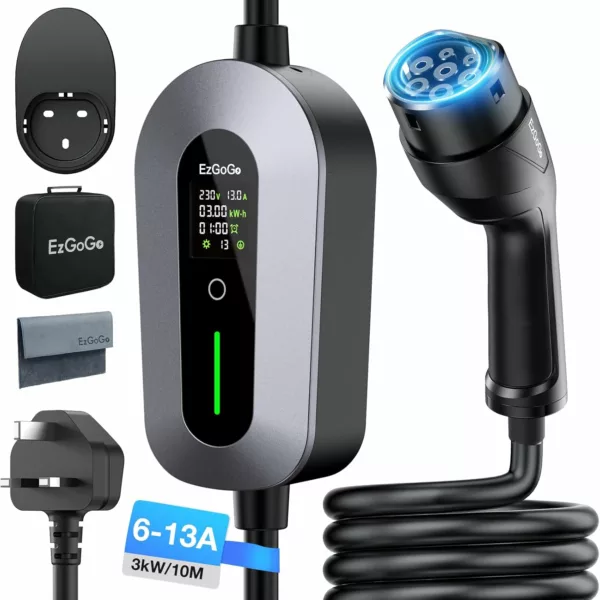 Ev charger cable type 2 3 pin plug 4921ft15m electric car charger 3kw 681013a type 2 charging cable 3 pin ev charger ip65 advanced protection suitable evs amp phevs