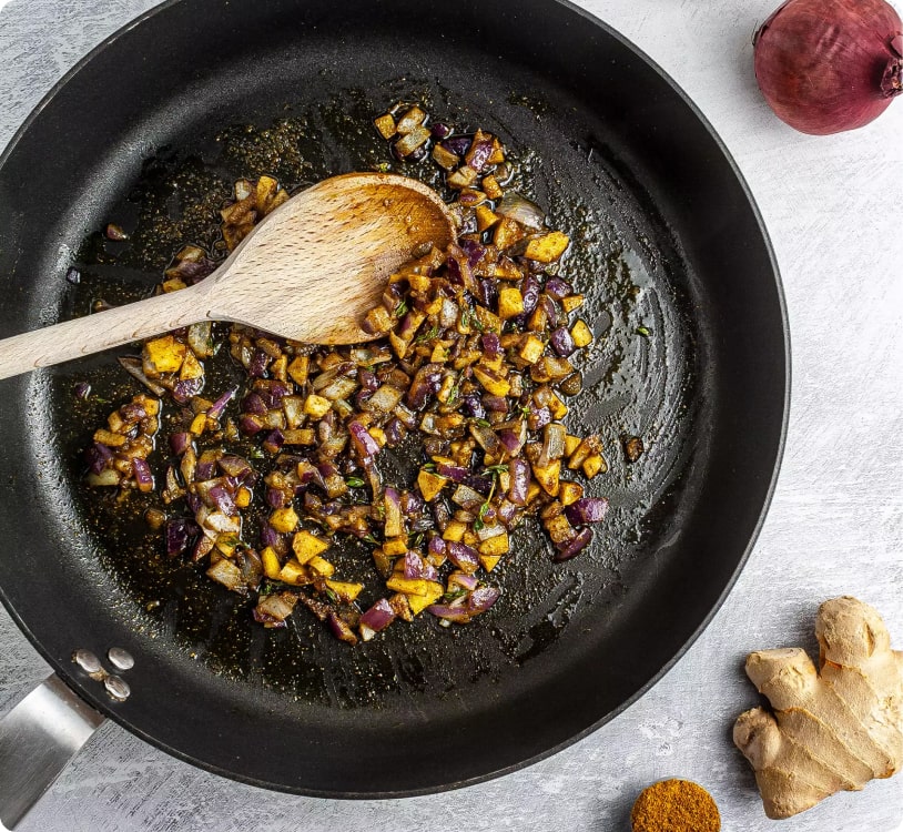 Olive Tapenade Bruschetta With Mango and Eggs 4 vg blog img step 1 opt